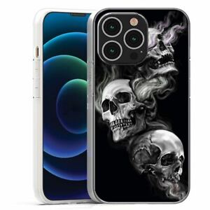 For Apple IPhone 13 Pro Max Mini TPU Case Cover+Glass(Smoking Skulls)