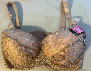 Sofra Women Nude Lace Underwire Bra 42 DDD New NWT - Picture 1 of 6