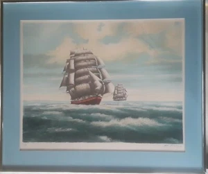 Vintage Alex Packham Signed & Numbered color Lithograph 117/375 framed - Picture 1 of 12