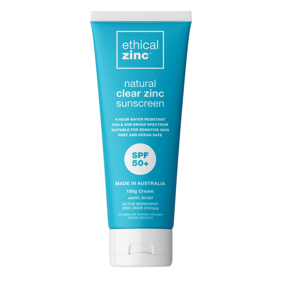 Ethical Zinc SPF50+ Natural Clear Zinc Sunscreen Sensitive & Reef Safe Mineral - image 1 of 3