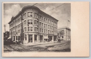 Joplin MO Miners' Bank Building Downtown Street Scene Missouri Postcard 1906 - Picture 1 of 5