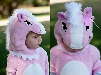 NUEVO CON ETIQUETAS DISFRAZ DE HALLOWEEN PONY/CABALLO ROSA GRANERO DE CERÁMICA NIÑOS PEQUEÑOS 2T 3T 2-3 Foto 1 de 4