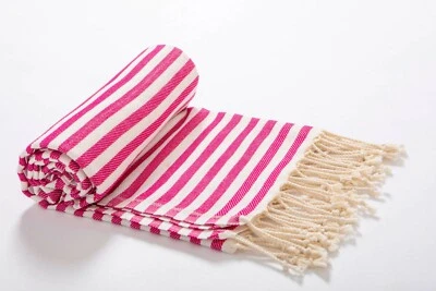 Hencely Striped Peshtemal Towel – 100% Turkish Cotton Large Beach & Bath Towel - Image 1 of 4