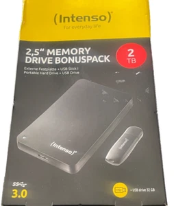 Intenso Festplatte Extern Memory Drive 2,5" Bonuspack (2TB) NEU /OVP ink DHL - Bild 1 von 1