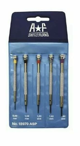 Professional Top Quality Swiss AF Watch flat head blade Screwdriver 5 pc Set NEW - Picture 1 of 3