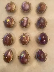 Lot of 12- Vintage Shell Trinket Pill Box Ring Box Container Holder (Violet) - Picture 1 of 8