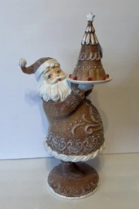 Baking Gingerbread Lace Santa Figure by Valerie Parr Hill. 17” High - Picture 1 of 4