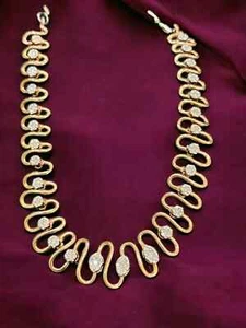 Gorgeous 1.50 Cts Round Brilliant Cut Diamonds Necklace Hallmarked 14K Rose Gold - Picture 1 of 16