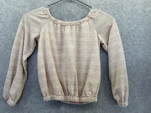 Art Class Girls pink Off Shoulder blouse Size Medium 7/8 Marled Lined - Picture 1 of 6