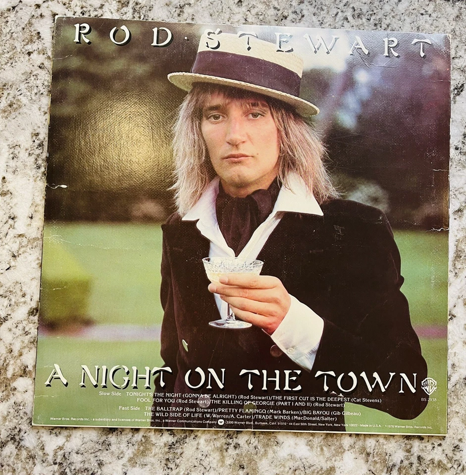 1976 Rod Stewart A Night On The Town WB Records Vinyl LP BS2938 - Image 1 of 3