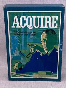 Vintage 1962 ACQUIRE 3M Bookshelf Board Game Complete FREE SHIPPING 