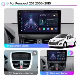 Radio 2 din Para Peugeot 207 Bluetooth USB Android Wi-Fi Navegador GPS Split - Imagen 1 de 5