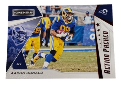 2019 Panini Rookies & Stars Action Packed Aaron Donald #AP-AD Los Angeles Rams - Image 1 of 3