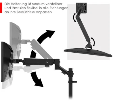SEHR HOCHWERTIGE MONITORHALTERUNG HYPERX ARMADA 66X81AA MONITORE 32" 81.3cm #A1 - Bild 1 von 4