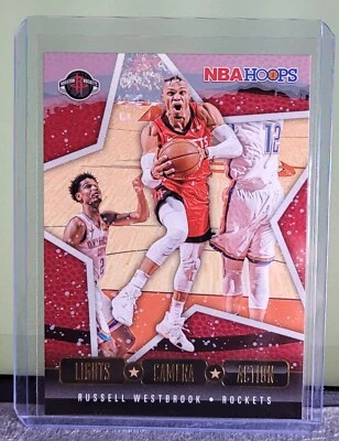 Russell Westbrook Lights Camera Action Winter 2020-21 Panini NBA Hoops #13 - Image 1 of 2