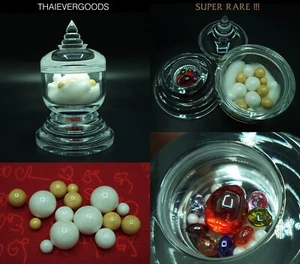 MYANMAR BUDDHA LEKLAI PEARL & EGG RED NAGA GEMS BIG STUPA MEDITATE - Picture 1 of 15