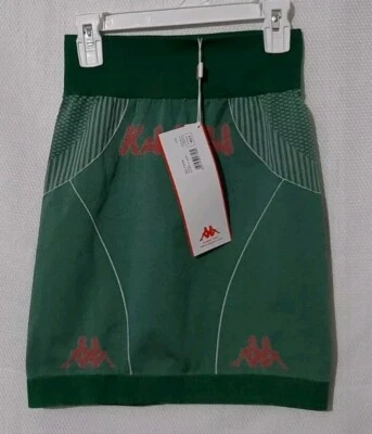 Nueva falda para mujer Jr Kappa SkinFit verde multicolor con logotipo talla XS/S  Foto 1 de 4