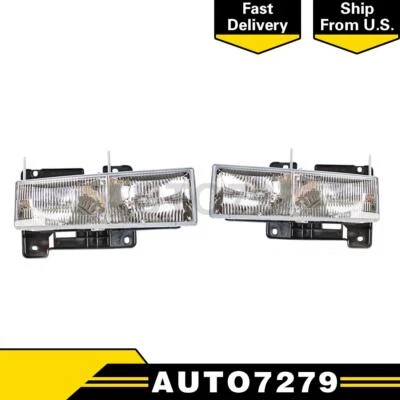 Conjunto de faros 2 piezas izquierda derecha TYC para GMC C1500 1995 1996 1997 1998 1999 Foto 1 de 4