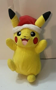 Nintendo Pokemon Christmas Holiday Pikachu 9 Inch Plush with Santa Hat - Picture 1 of 6