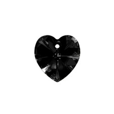 8781 Genuine Swarovski Strass Crystal 20mm Jet Black Heart Prism Pendent Bead