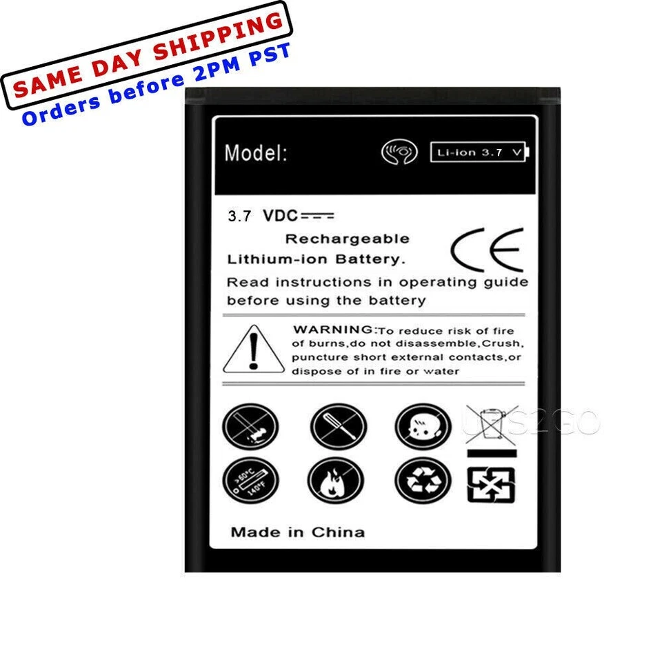 1350mAh Replacement Extra Battery for MetroPCS LG FREEDOM II LG UN280 Smartphone - Image 1 of 1