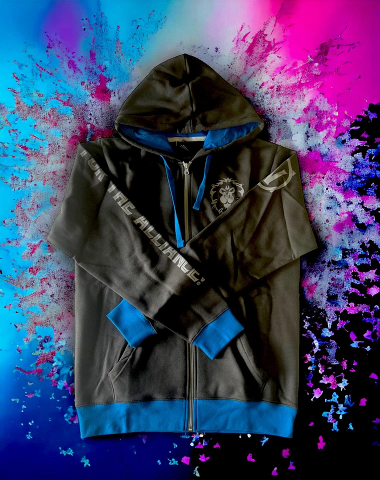 World Of Warcraft Blizzard For The Alliance Hoodie Men’s Size L JINX