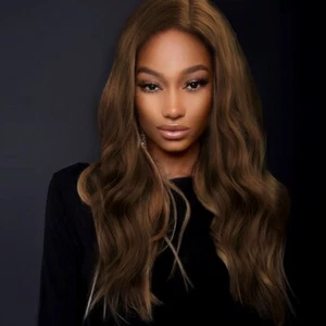 Long Wavy Synthetic Wigs Body Wave Lace Wig Natural High Density Heat Resistant - Picture 1 of 6