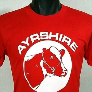 Nos Vintage Ayrshire Kuh Grafik T-Shirt Herren groß einzelner Stich USA T-Shirt - Bild 1 von 5