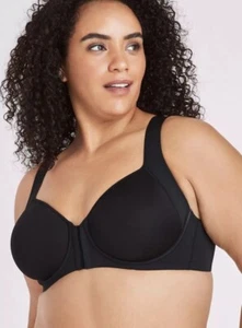 Bali Support One Smooth U Posture Boost Ever Back Bra DF3450 Black 36DD - Picture 1 of 5