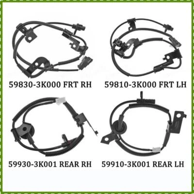 Sensor de velocidad de rueda ABS trasero y delantero izquierdo derecho 4 piezas para Hyundai Azera Sonata Foto 1 de 4