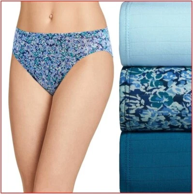 3 Pares - Bragas Breves Jockey Mujer Elance Supersuaves AZUL Floral Verde - 10 3XL Foto 1 de 4