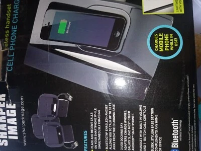 Sharper Image Wireless Bluetooth Handset iPhone 4, 5, Samsung Cell Phone Charger - Image 1 of 3