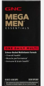 GNC Mega Men Essentials - One Daily Multi Vitamin 60ct.Exp.05/2026 - Picture 1 of 2