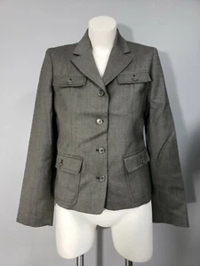 J CREW Brown 4 Button Blazer 100% WOOL Sport Coat Sz 4 $129 - Picture 1 of 3