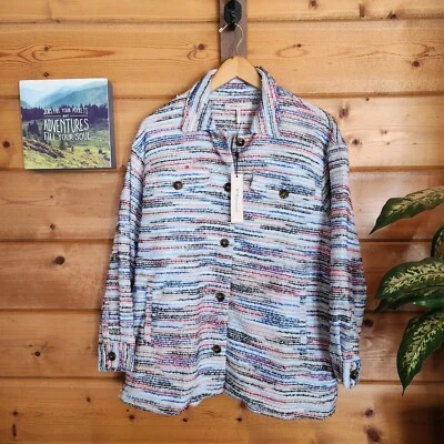 BCBGeneration NUEVO CON ETIQUETAS Chaqueta Larga de Tweed con Botones Abrigo de Granero Tejido Multi Talla Pequeña Foto 1 de 4