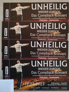 1-4 Tickets UNHEILIG München 17.12.2025 original Hardtickets - Bild 1 von 1