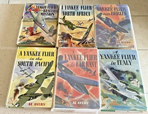 A Yankee Flyer Lot of 6 WWII Vntg Military HC/DJ Free Shipping - Picture 1 of 9