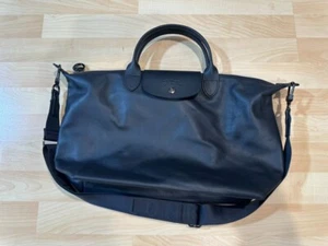 Bolso de hombro Longchamp Le Pliage City de cuero negro mantequilla - Imagen 1 de 13