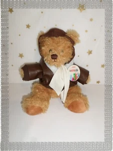 ⑰ - Peluche Ours Pilote Habit Aviateur ATR Airbus 25 cm - Imagen 1 de 3