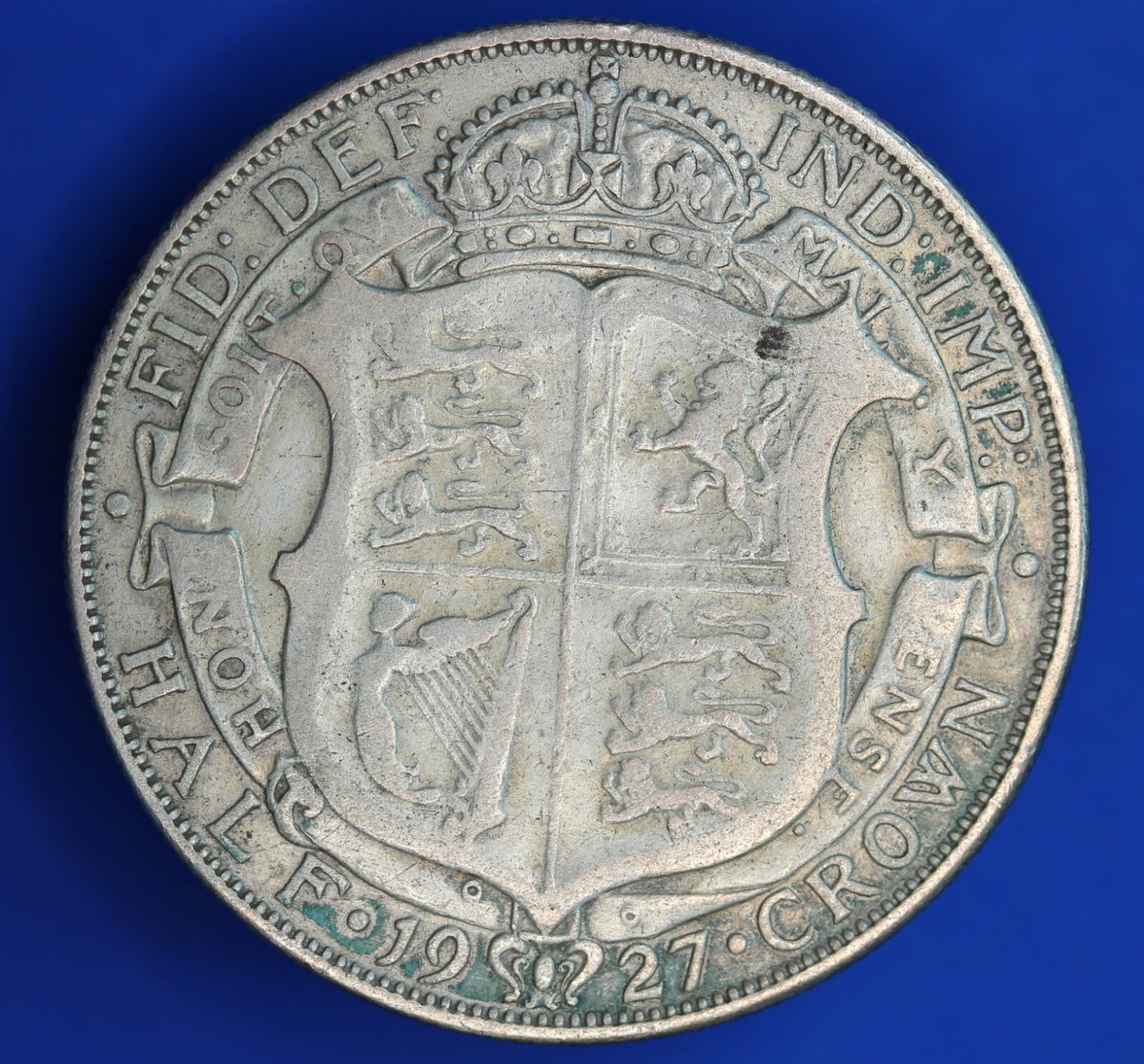 1921年英国半クラウン銀貨。（NGC AU55』イギリスジョージ5世