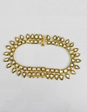 Indian Bollywood Bridal Barefoot Jewelry Traditional Wedding Kundan Anklet Payal