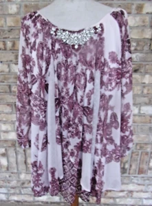 VTG WOMENS SZ 32W BUST 62"SEMI SHEER SPECIAL OCCASSION /MOTHER OF THE BRIDE TOP - Picture 1 of 7