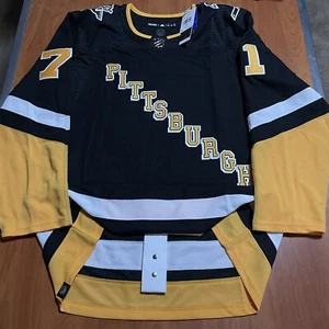 Adidas Authentic Evgeni Malkin Pittsburgh Penguins NHL Jersey Black Alternate 54 - Picture 1 of 7