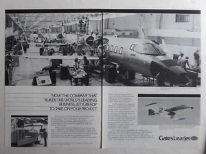 4/1983 PUB GATES LEARJET 35A AIRCRAFT PRODUCTION LINE ORIGINAL AD - Imagen 1 de 1