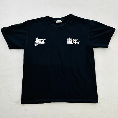 Camisa DE COLECCIÓN Taco Bell Juvenil Mediana Negra Blanca Japón Marina de los Estados Unidos Informal Logo Niños Foto 1 de 4