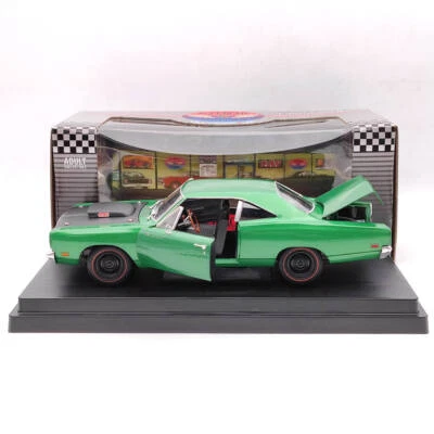 1:18 SUPERCAR Plymouth Roadrunner 1969 1/2 440 6BBL Diecast Model Edition Green - Immagine 1 di 4