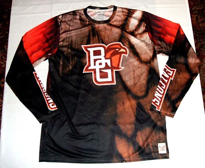 Camisa de manga larga BG Falcons verde boliche XL impresión total Gone Rogue Poly Foto 1 de 4