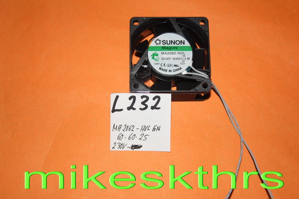 SUNON Axiallüfter Lüfter 60x60x25 230V - 4,1W ........ L 232 g