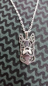 Boston Terrier Necklace with chain Earrings 1pr or just the pendant no chain - Picture 1 of 1