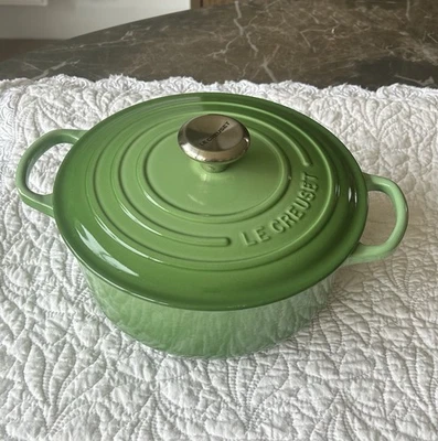 Rare Le Creuset Signature Rosemary 20cm / 2.75 QT Casserole / Dutch Oven - Image 1 of 4
